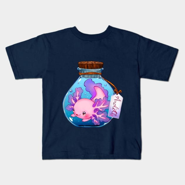 Axolotl Kids T-Shirt by Tielss 